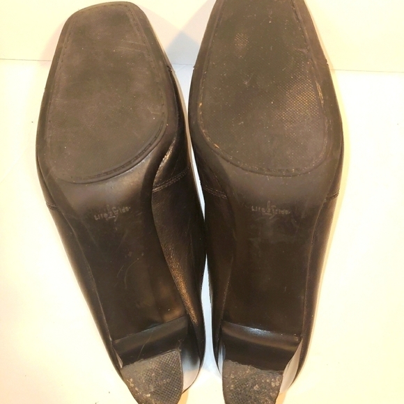 LIFESTRIDE BLACK LEATHER OPENBACK SLIDES SIZE 7 - Picture 13 of 15